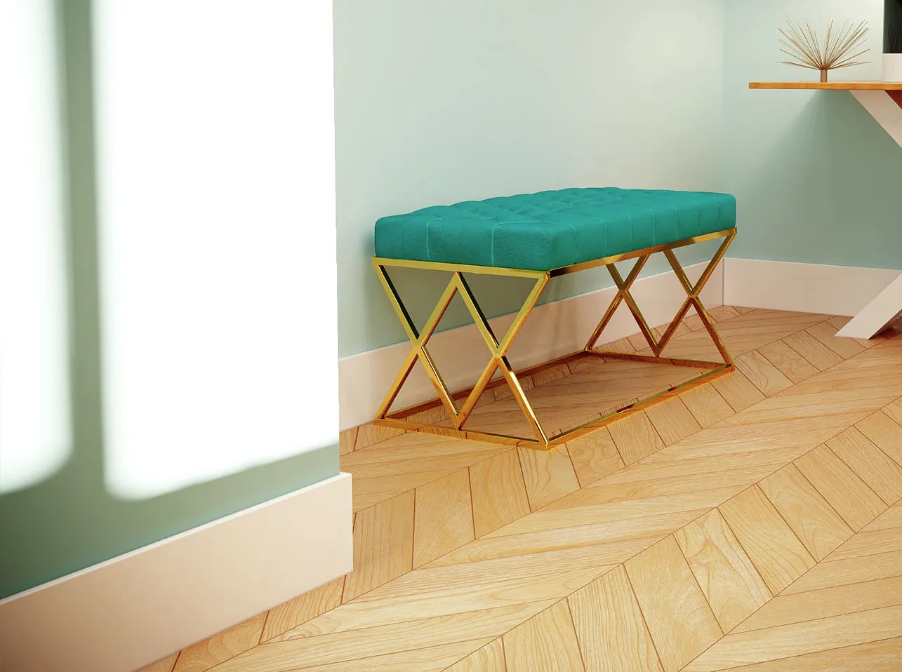 Baseboards in polystyrene, non-deforming, paintable, moisture-resistant, applied with adhesive model UPSOLU UP103 for Floor or Wall.